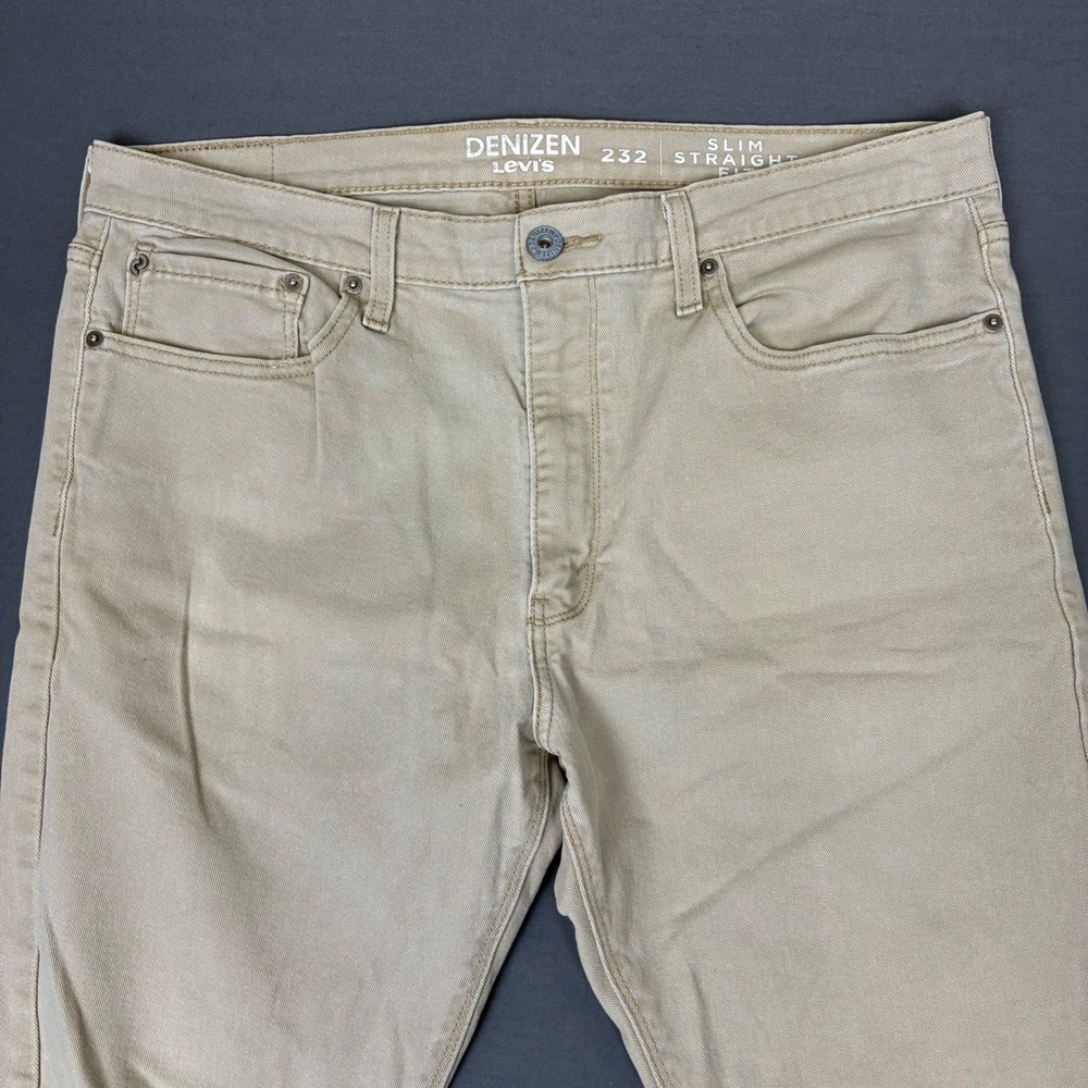 Denizen Levi's 232 Slim Straight Fit Khaki Pants Men's Size 36x30